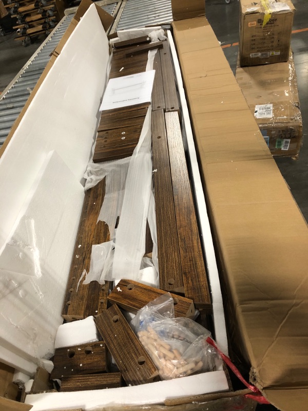 Photo 1 of ** USED/ MISSING PARTS *** Tribesigns 70.86-Inch Console Table for Entyrway, Farmhouse 2-Tier Entry Entrance Table, Narrow Long Sofa Table Behind Couch, Rustic Brown