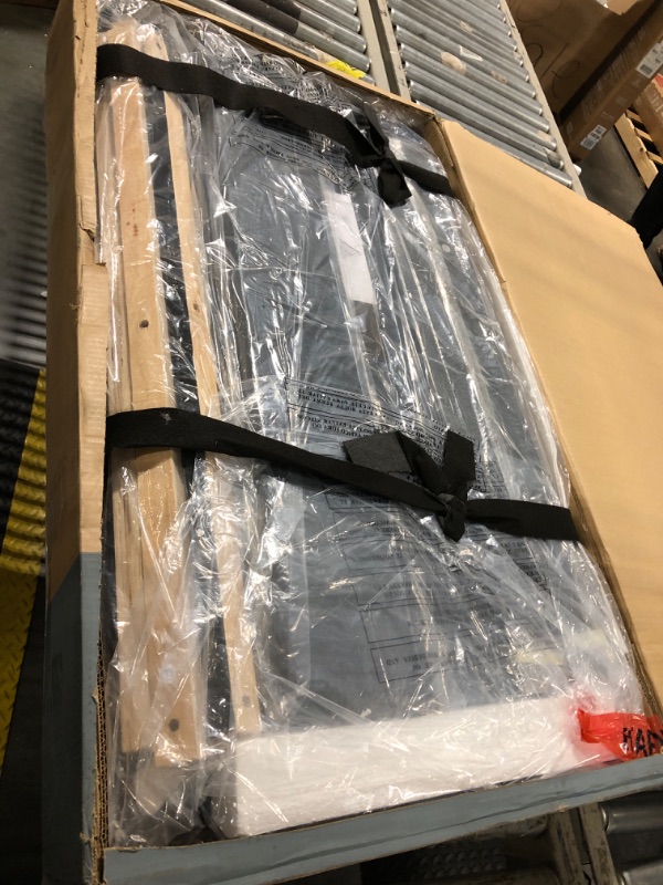 Photo 1 of ** USED ** Sweetcrispy Twin Size Wood Bed Frame - Linen Upholstered Platform Bed with Headboard, No Box Spring Needed with 800LBS Sturdy Wooden Slats Support, Noise Free, Easy Assembly, Dark Grey