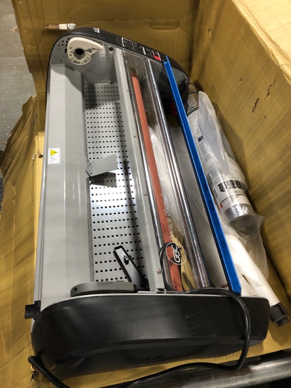 Photo 1 of ** USED/ DAMAGE MINOR/ UNTESTED *** GBC Pinnacle 27 EZLoad Thermal Roll Laminator, 27" Maximum Width, 8-10 Minutes Warm-Up (1701720EZ)
