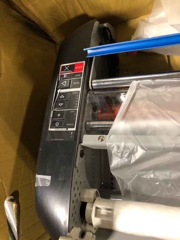 Photo 1 of ** USED/ DAMAGE MINOR/ UNTESTED *** GBC Pinnacle 27 EZLoad Thermal Roll Laminator, 27" Maximum Width, 8-10 Minutes Warm-Up (1701720EZ)