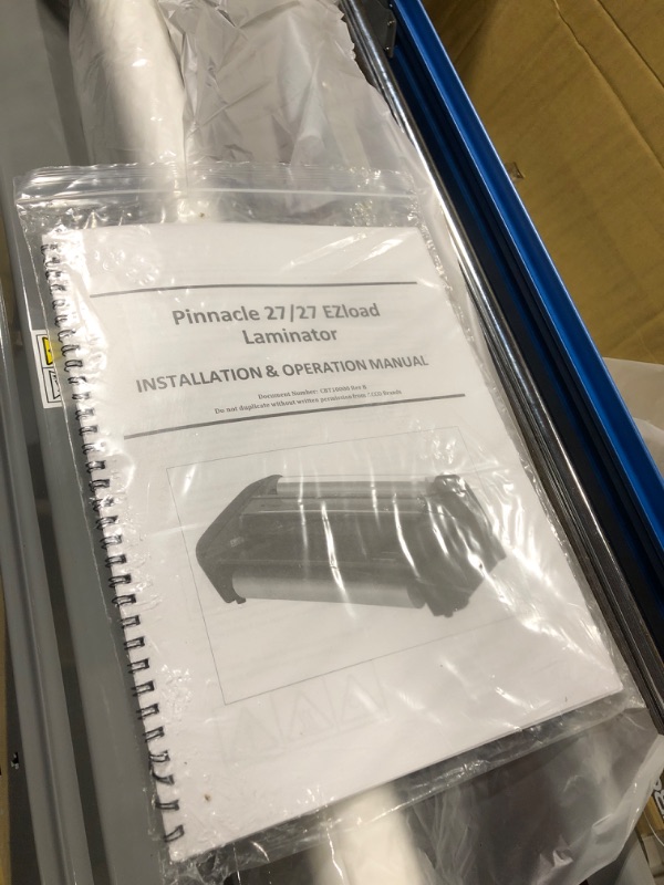 Photo 1 of ** USED/ DAMAGE MINOR/ UNTESTED *** GBC Pinnacle 27 EZLoad Thermal Roll Laminator, 27" Maximum Width, 8-10 Minutes Warm-Up (1701720EZ)