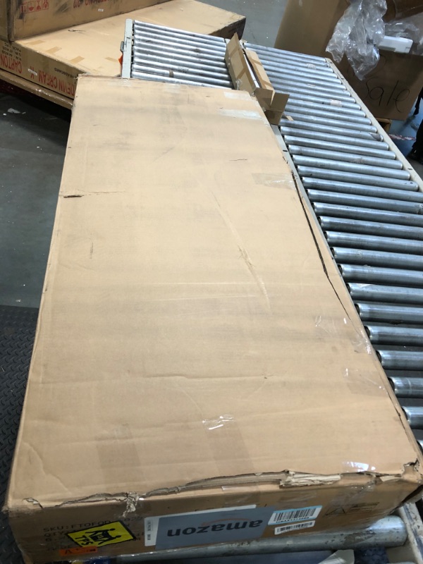 Photo 1 of ** USED / MISSING PARTS *** DWVO Computer Desk with Drawers & Hutch, 59.1" Office Desk with Power Outlets & LED Lights, Home Office Desk with Storage Shelves, White