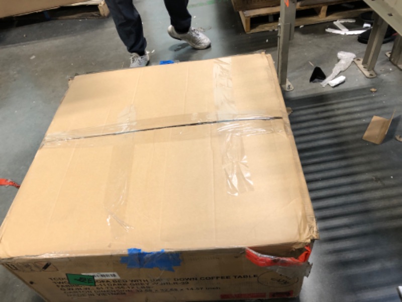 Photo 1 of ** USED *** Shintenchi Futon Sofa Bed, Velvet Foldable Couch Reclining Sleeper w/Removable Armrests, Upholstered Loveseat w/Folding Cup Holders for Home, Office, Dark Gray