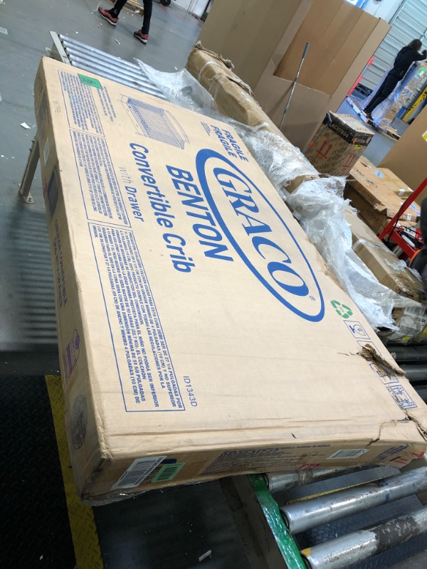 Photo 1 of ***New, only opened for inspection*** Graco Benton 5-In-1 Convertible Crib With Drawer (Driftwood) - Converts From Baby Crib To Toddler Bed, Daybed And Full-Size Bed, Fits Standard Full-Size Crib Mattress, Adjustable Mattress Support Base