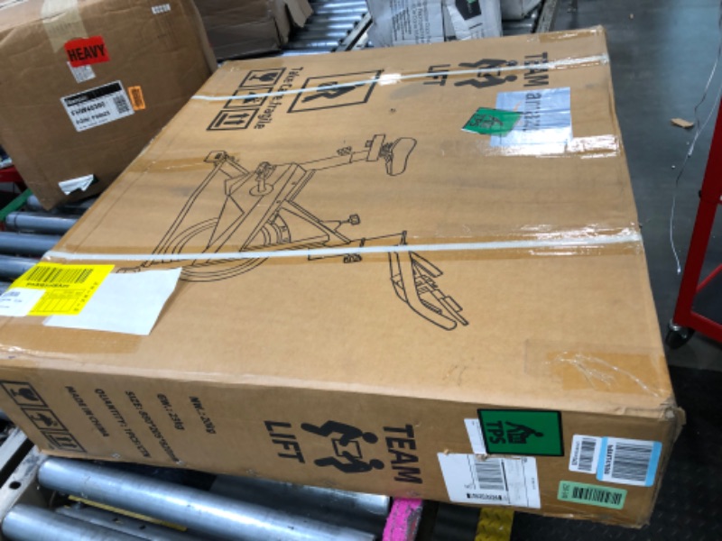 Photo 1 of ** USED/ UNTESTED/ DAMAGE MINOR/ MISSING PARTS ****** .
GOFLYSHINE Exercise Bike, Stationary Bike Stationary Indoor Cycling Bike for Home Cardio Gym, Workout Bike with Heavy Flywheel, Seat Cushion, LCD Monitor, Optoelectronic Heart Rate Monitoring, Heavy 