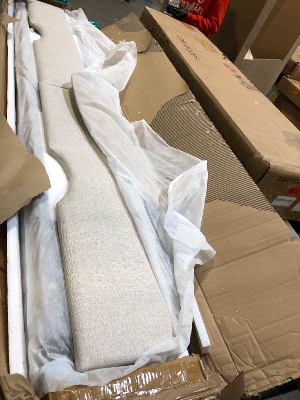 Photo 1 of *Missing Parts - See clerk notes*
KEIKI Full Size Upholstery Daybed with 2 Drawers and Headboard, Mid-Century Tufted Sofa Bed with Button on Back, Easy Assembly, No Box Spring Required, for Living Room and Bedroom, Beige