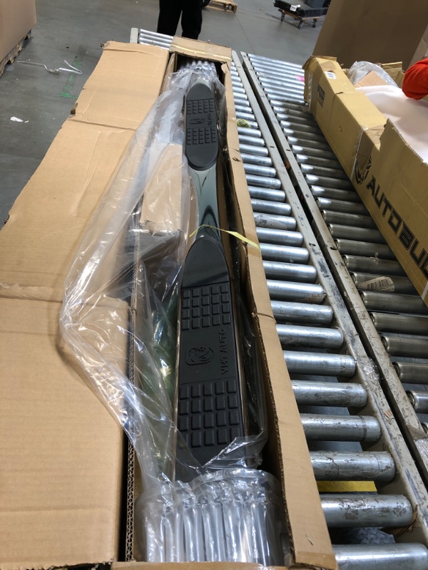 Photo 1 of ** NEW**YHTAUTO 4 Inch Running Boards Side Steps Fit Nissan Frontier 2005-2024, Crew Cab, Oval Straight Stainless Steel Polished Chrome, Truck Cab Side Step Rails Off-Road Exterior Accessories, Set of 2