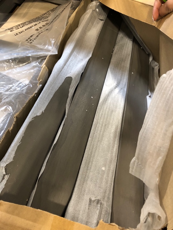 Photo 1 of *** USED / DAMAGE MINOR **** Signature Design by Ashley Bridson 5 Piece Counter Height Dining Room Set, Includes Table & 4 Bar Stools, Gray