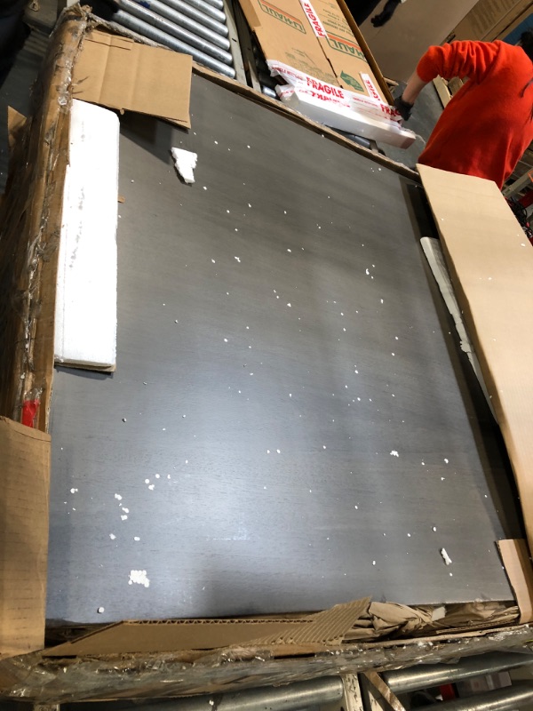 Photo 1 of *** USED / DAMAGE MINOR **** Signature Design by Ashley Bridson 5 Piece Counter Height Dining Room Set, Includes Table & 4 Bar Stools, Gray