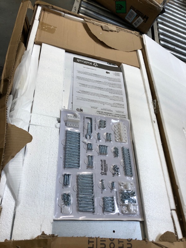 Photo 1 of ** USED/ UNTESTED/ MISSING PARTS **** KidKraft Ultimate Corner Wooden Play Kitchen with Lights & Sounds, Play Phone and Curtains, White