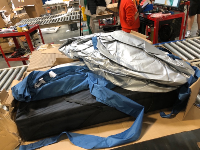 Photo 1 of ** USED / MISSING PARTS / UNTESTED ** COBIZI 10x30 Pop up Canopy Tent for Parties with 8 Removable Sidewalls, Waterproof UPF 50+ Commercial Event Tent, Protable Outdoor Canopy with 4 Sandbags for Wedding, Backyard(10x30FT, Blue)