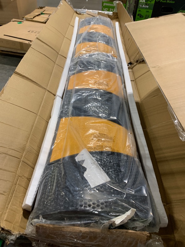 Photo 1 of * NEW****84'' Rubber Speed Bump, 1 Pack 2 Channel Modular Heavy Duty Speed Bumps Humps 25000 lbs Load Capacity, Cable Protector Ramp with 2 End Caps for Asphalt Concrete Gravel Driveway Road