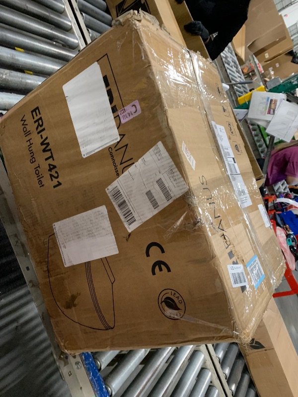 Photo 1 of ** NEW*** Wall Hung Toilet with Tank, Eridanus Wall Mounted Toilet Combo Set, In-Wall Toilet Tank Carrier, Dual-Flush Plate Included, Floating Toilet Bowl With Soft-Close Seat, Glossy White, 2 Separate Packages