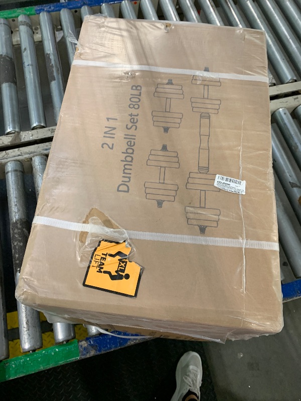 Photo 1 of ** NEW** UKEEP Adjustable Dumbbells, 20/30/40/55/60/70/80/90lbs Free Weight Set with Connector, 2 or 3 in 1 Dumbbells Used as Barbell, Kettlebells, Fitness Exercises for Home Gym Suitable for Men/Women