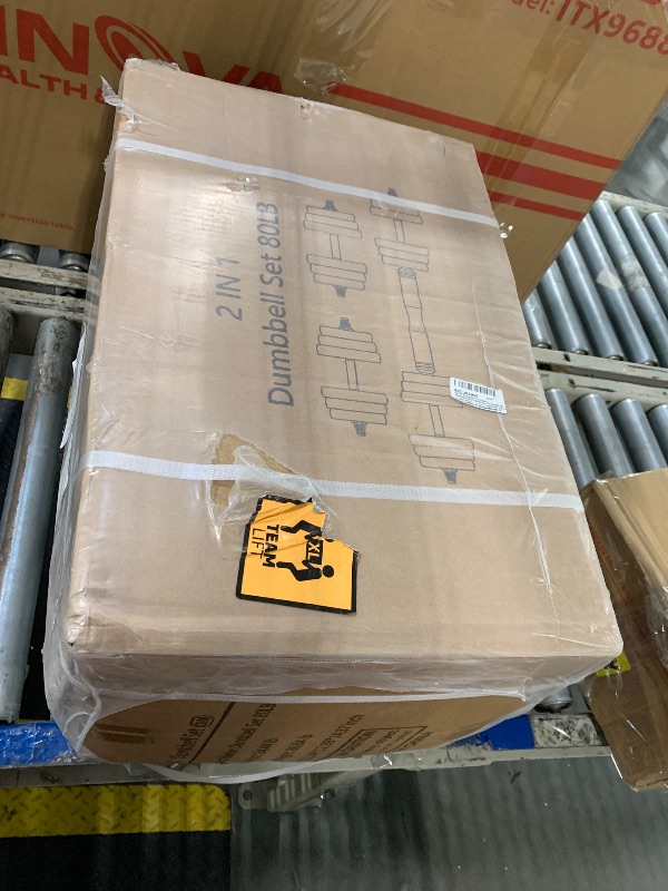 Photo 1 of ** NEW** UKEEP Adjustable Dumbbells, 20/30/40/55/60/70/80/90lbs Free Weight Set with Connector, 2 or 3 in 1 Dumbbells Used as Barbell, Kettlebells, Fitness Exercises for Home Gym Suitable for Men/Women