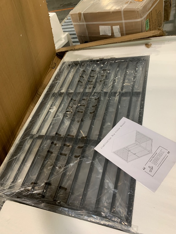 Photo 1 of ** NEW***Lyromix 94.48'' Dog Crate Furniture Large Breed TV Stand with Double Rooms,Wooden Dog Kennel Dog Crate End Table with Removable Divider for Large Medium Dogs, Can Use Separately