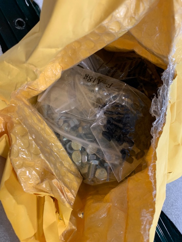 Photo 1 of ****1/2 BOX ONLY, PARTIAL SET, AS IS NO RETURNS, GREEN METAL PARTS AND NAILS**** Outsunny 6' x 4' Greenhouse for Outdoors, Polycarbonate Greenhouse with Rain Gutter and Roof Vent, Aluminum Walk-in Green Houses for Outside for Patio Backyard Garden, Dark G