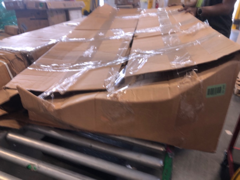 Photo 1 of ***LIKELY MISSING PARTS AND HAS DAMAGES, SOLD AS IS - NO RETURNS***Dog Crate Furniture 47", Large Dog Crate TV Stand with 2 Drawers and 4 Shelves, Wooden Dog Kennel Indoor, Decorative Dog Cage with Storage for Large Dogs, Brown