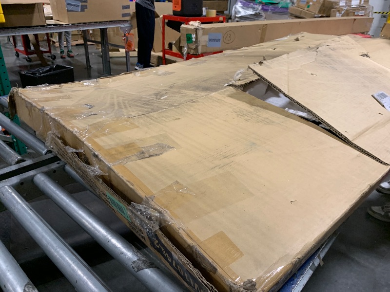 Photo 1 of ***AS IS/ NO RETURNS, LIKELY MISSING PARTS, FOR PARTS ONLY*** Baxton Studio Tristan Queen Platform Storage Bed with Shelves in Walnut Finish
