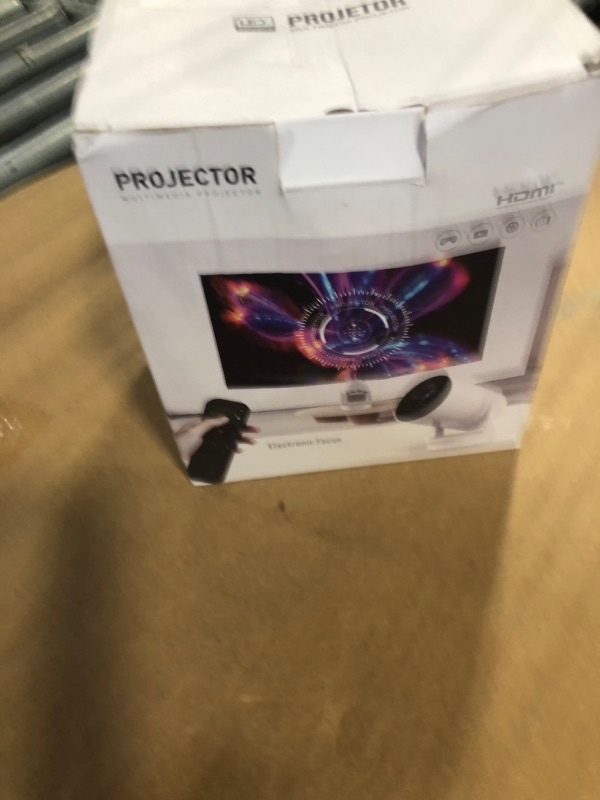 Photo 1 of ?Electric Focus?Mini Projector, Projector 4K 1080P Support, 260 ANSI Lumens Projector with Wifi and Bluetooth, Upgrade Smart Proyector, 5w Speaker, Auto Keystone Correction 35"-130" Screen HY300 Plus