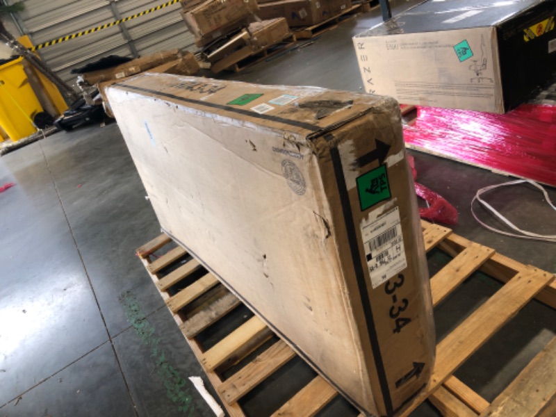 Photo 1 of ** CRACK IN THE WOOD** Signature Design by Ashley Realyn Farmhouse 60" Home Office Desk with USB Charging, Chipped White