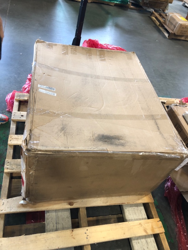 Photo 1 of ** STOCK PHOTO SIMILAR NOT EXACT** ** MISSING CABINET DOOR KNOBS** Cabinets  Bathroom Vanity with 1-Door Cabinet, 2 Drawers, and White Single-Sink Top, 24.5" W x 16.75" D x 33.89" H, Dark Oak