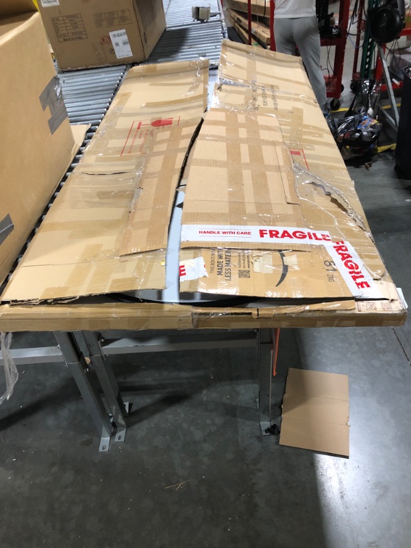 Photo 1 of ** BACKSTAND BENT/DAMAGED** FLOOR LENGTH 52 ARCHED MIRROR