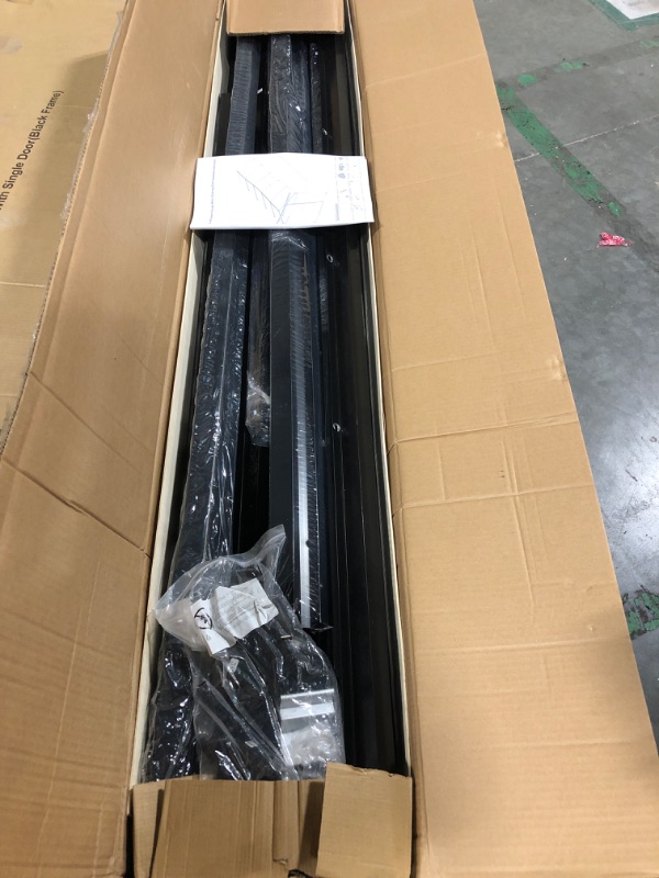 Photo 1 of *** SET OF 2 XL BOXES***  **SCRATCH ON A PANEL ***  6x10 FT Greenhouse, Easy Assembly Aluminum Polycarbonate Greenhouses for Outdoors with Roof Vent, Large Aluminum Walk-in Greenhouse for Sunroom Patio, Backyard, Garden, Sliding Lockable Door, Black