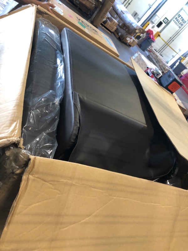 Photo 1 of *Missing Parts - See Clerk Notes* BestMassage | Recliner Chair | with 2 Point Massage Function | Pu Brown | with Lumbar Support, Adjustable Push Back, Footrest & Padded Seat | Easy Assembly | for Living Room, Home Theatre