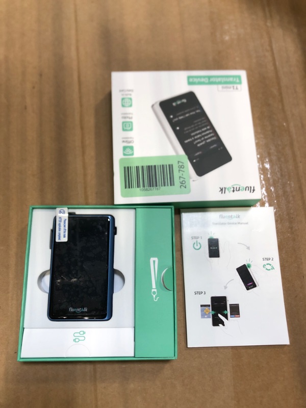 Photo 1 of **** S/N : D0LODm000084  ***** Timekettle, Fluentalk T1 Mini Translator Device No WiFi Needed, Built in 1-Year Global Mobile Data, Supports 40 Languages and Photo Translation, Instant Language Translator for Travelling Blue