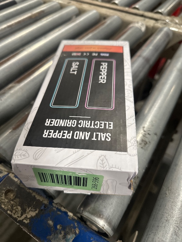 Photo 1 of **ONLY ONE** MISSING ITEM** OPIIV Electric Salt & Pepper Grinder Set (2 Pack) – USB Rechargeable, Adjustable Coarseness, One-Handed Operation with LED Light – Automatic Spice Mill Shaker for Kitchen, Dining, or Camping