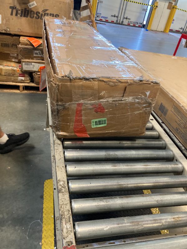 Photo 1 of ***NEW IN BOX***Jocoevol Full Size Floating Bed Frame with Ergonomic Hidden Storage Headboard and LED Lights, Visual Floating LED Bed Frame with Charing Station, Velvet Upholstered Platform Bed, Heavy Duty, White