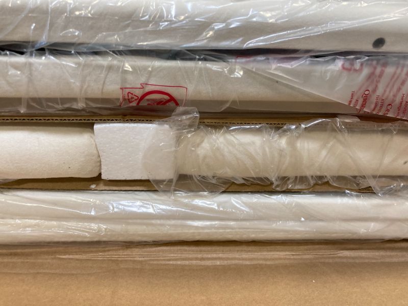 Photo 1 of ***NEW IN BOX***Jocoevol Full Size Floating Bed Frame with Ergonomic Hidden Storage Headboard and LED Lights, Visual Floating LED Bed Frame with Charing Station, Velvet Upholstered Platform Bed, Heavy Duty, White