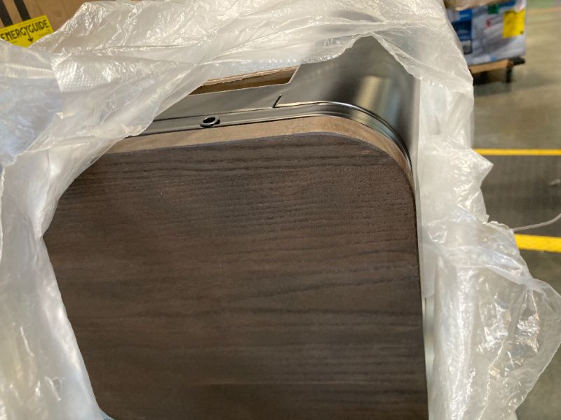 Photo 1 of ***ONLY 3****Yaheetech 30 inch Metal Stools Low Back Patio Bar Chairs Set of 4 Counter Height Stools Stackable Industrial Barstools with Wood Top Matte Black