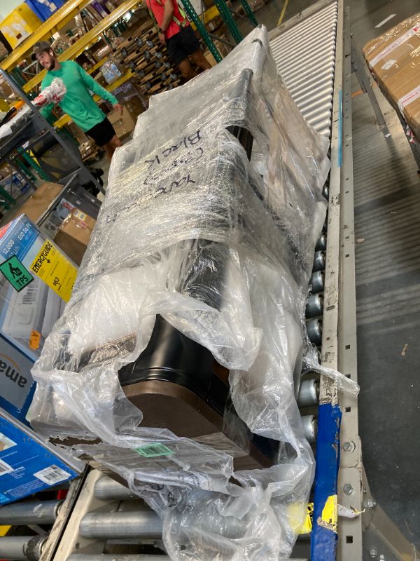 Photo 1 of ***ONLY 3****Yaheetech 30 inch Metal Stools Low Back Patio Bar Chairs Set of 4 Counter Height Stools Stackable Industrial Barstools with Wood Top Matte Black