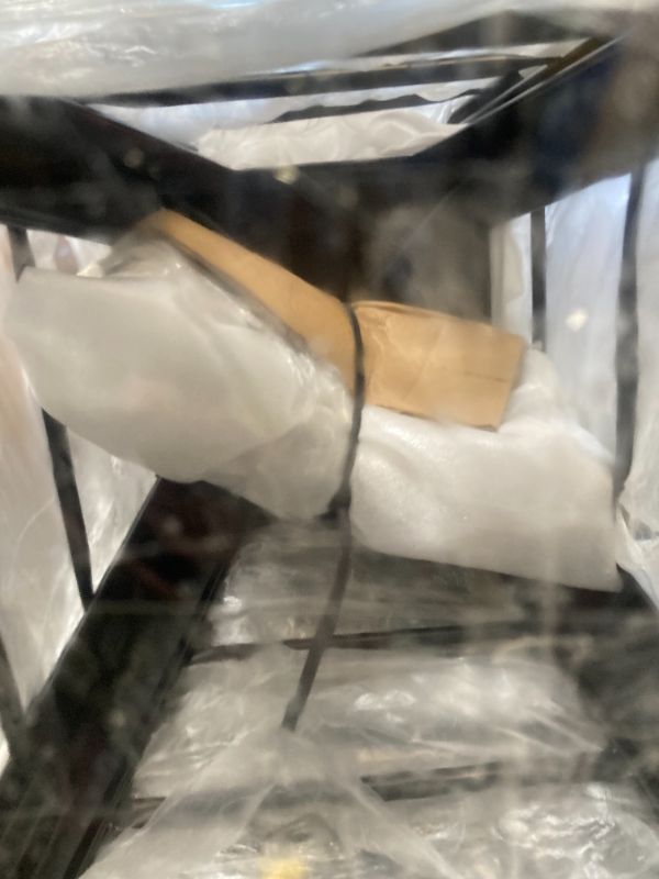 Photo 1 of ***ONLY 3****Yaheetech 30 inch Metal Stools Low Back Patio Bar Chairs Set of 4 Counter Height Stools Stackable Industrial Barstools with Wood Top Matte Black