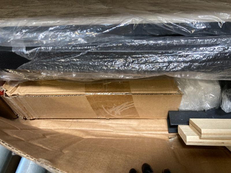 Photo 1 of ***MINOR DAMAGE***LUXOAK Full Size Lift Up Storage Platform Bed Frame, Metal Bed Frame with Wooden Slats Support, No Box Spring Needed, Large Storage Space, Noise Free, Easy Assembly, White Birch