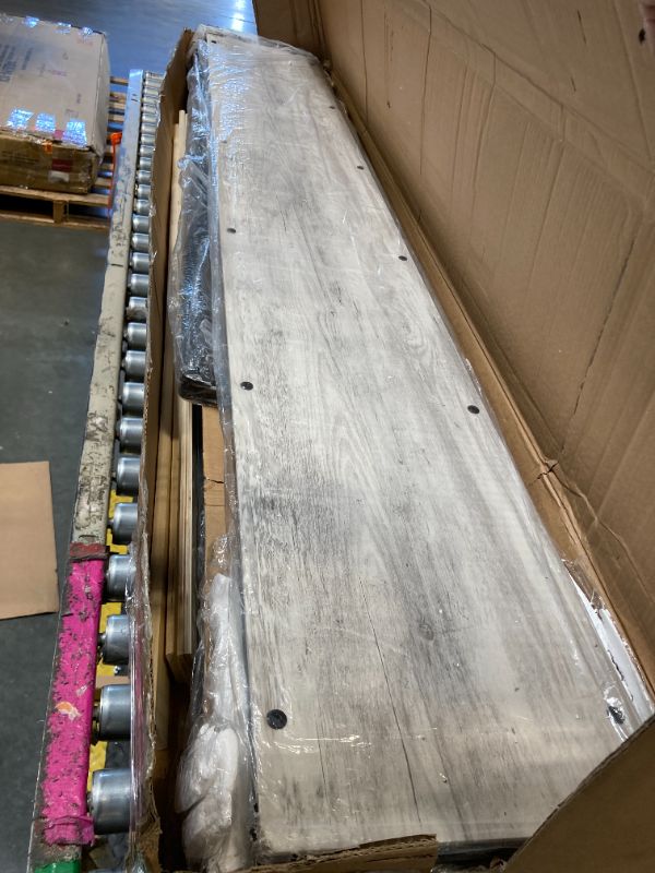 Photo 1 of ***MINOR DAMAGE***LUXOAK Full Size Lift Up Storage Platform Bed Frame, Metal Bed Frame with Wooden Slats Support, No Box Spring Needed, Large Storage Space, Noise Free, Easy Assembly, White Birch