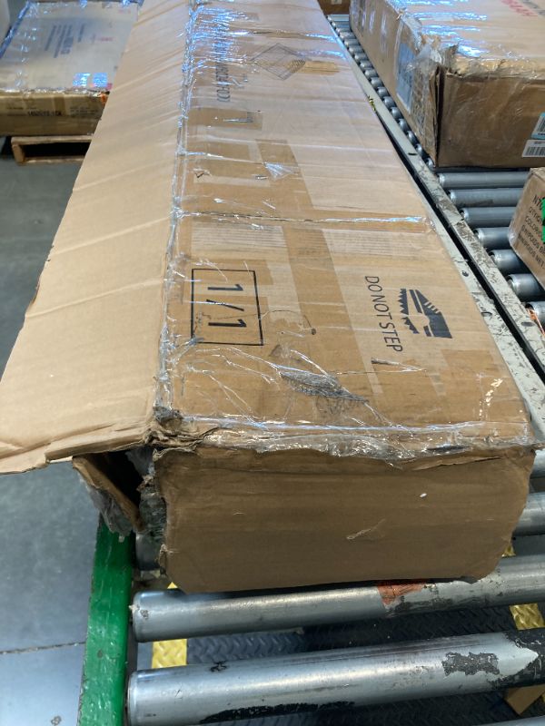 Photo 1 of ***MINOR DAMAGE***LUXOAK Full Size Lift Up Storage Platform Bed Frame, Metal Bed Frame with Wooden Slats Support, No Box Spring Needed, Large Storage Space, Noise Free, Easy Assembly, White Birch