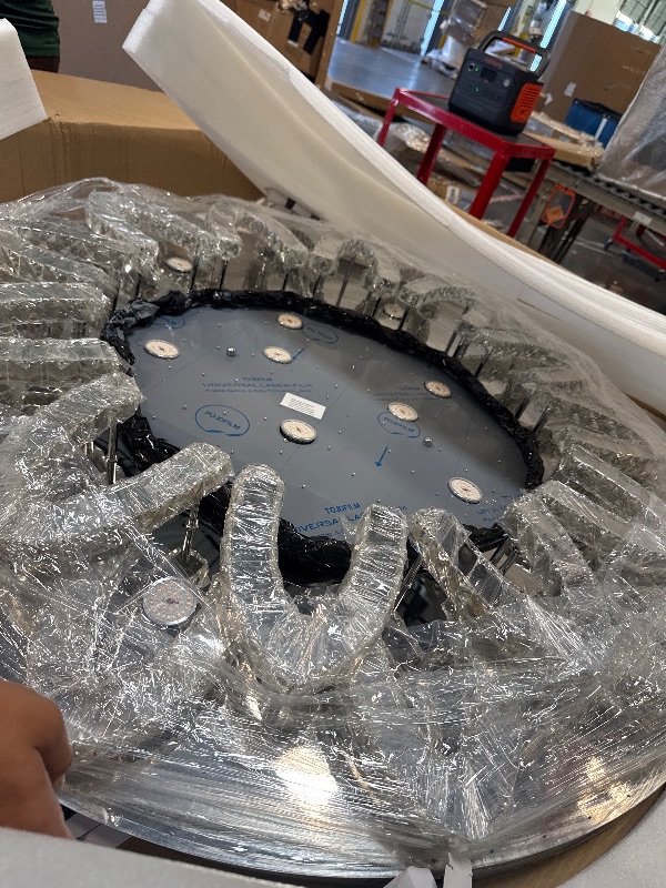 Photo 1 of ****SLIGHTLY FOLDED / NO PROBADO**** Flashing God W48 Large Crystal Chandelier Crystal Flush Mount LED Ceiling Light Fixture for Living Room Foyer Dining Room Hallway Dimmable 2700k 4500k 6000k