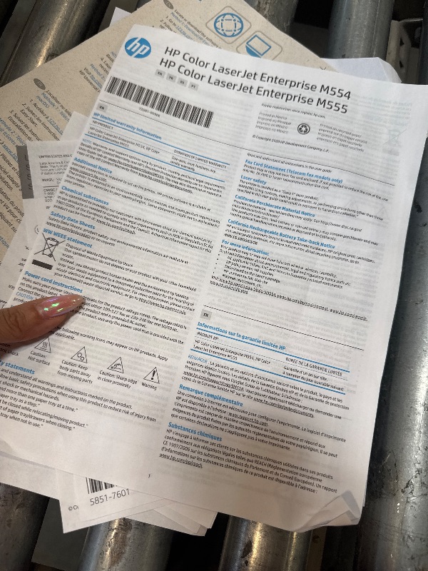 Photo 1 of ******it turns on perfectly****** HP Color LaserJet Enterprise M554dn Printer