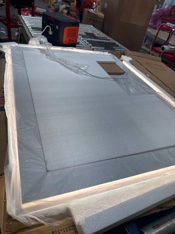 Photo 1 of ******it turns on perfectly********** TETOTE LED Bathroom Mirror with Lights 48 x 36 Brighter Light up Mirror for Bathroom Vanity, Front and Backlit Lighted Antifog Mirror Wall Mounted, 3-Color Dimmable, Waterproof, Tempered Glass