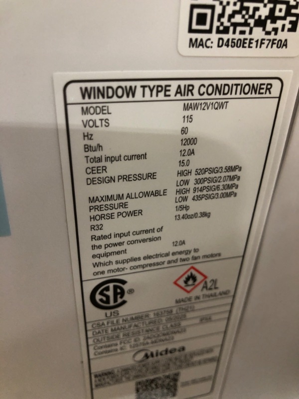 Photo 1 of *****it works perfectly*****Midea 12,000 BTU U Shaped Smart Inverter Window Air Conditioner - Cools 550 Sq Ft, Ultra Quiet with Open Window Flexibility - Alexa/Google Assistant Compatible - 35% Energy Savings, Remote (Updated)