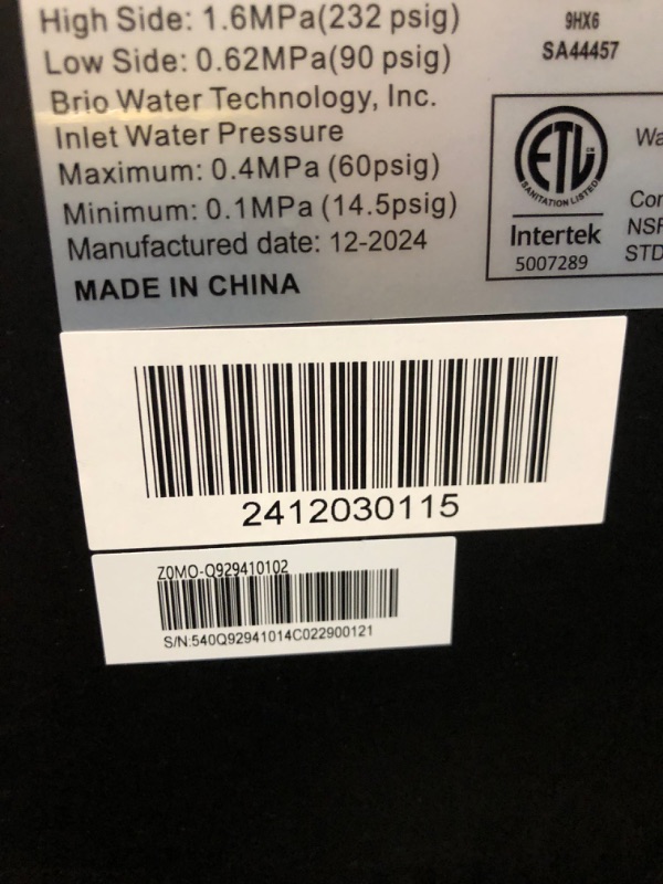 Photo 1 of *****it works perfectly***** Brio Commercial Grade Bottleless Ultra Safe Reverse Osmosis Drinking Water Filter Water Cooler Dispenser-3 Temperature Settings Hot, Cold & Room Water - UL Approved – Point of Use