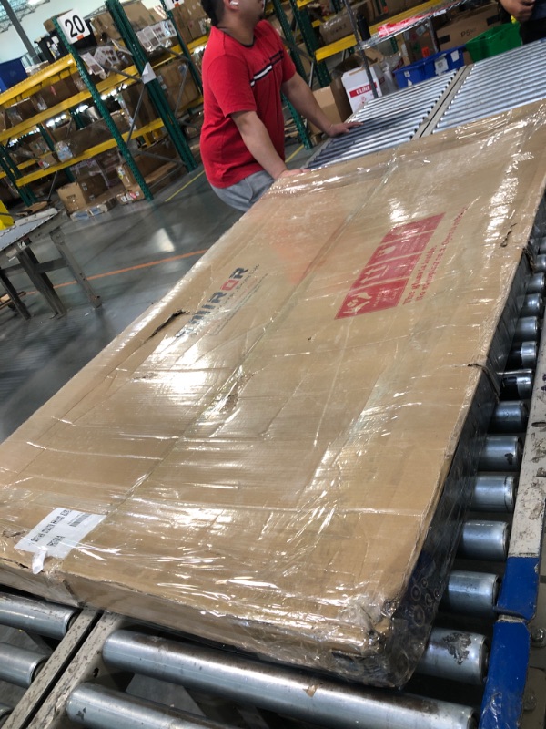 Photo 1 of ****it works perfectly****** SMIROR 66 x 40 LED Lighted Bathroom Mirror for Wall, Matte Black Framed Vanity Mirrors, Front and Backlit, Dimmable, Anti-Fog, Memory, Shatterproof, ETL Listed (Horizontal/Vertical)