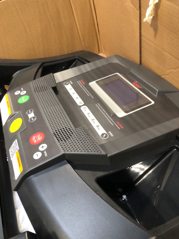 Photo 1 of ***not tested*** Sunny Health & Fitness Premium Smart Treadmill with Auto Incline, Dedicated Speed Buttons, Double Deck Technology, Digital Performance Display, BMI Calculator and Pulse Sensors - SF-T7515SMART