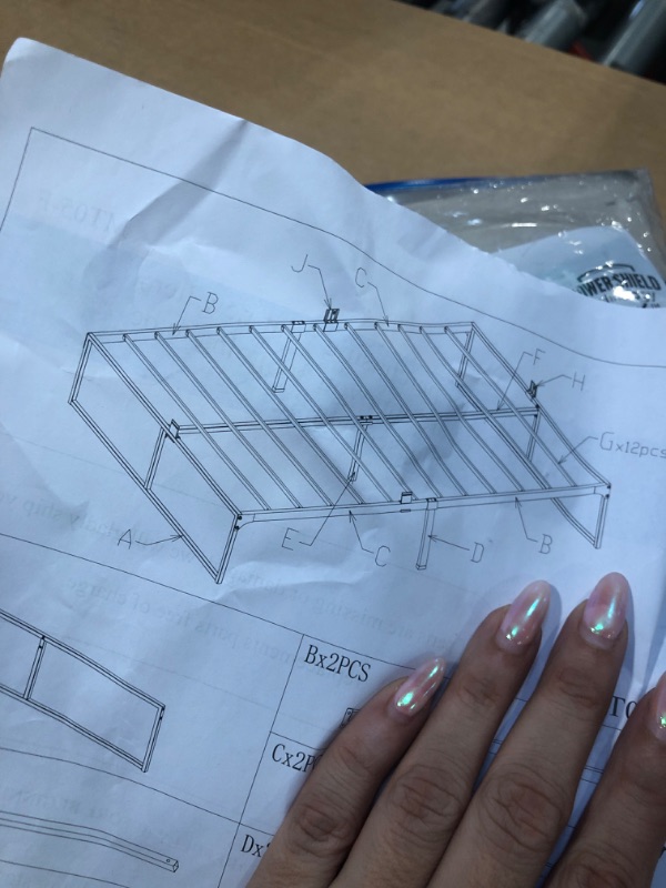 Photo 1 of *Missing Parts, Selling for parts - Check clerk notes*
Yitong Angel Full Size Bed Frame, 14 Inch Heavy Duty Support 3500 lbs Metal Platform, No Box Spring Needed/Noise Free/Non-Slip/Steel Slat Support/Easy Assembly