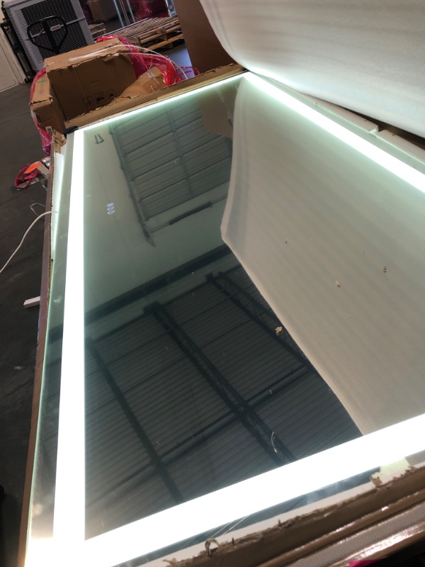 Photo 1 of ******turns on perfectly****** ISKM 77'' x 36'' LED Mirror for Bathroom Lighted Vanity Mirror for Wall Front Lights + Backlit LED Bathroom Mirror Anti-Fog Tempered Glass ETL Listed