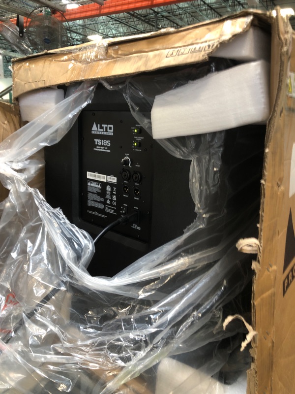 Photo 1 of ****turns on perfectly**** ALTO TS18S 2500W 18" Subwoofer, Powered PA Speaker with 6 Selectable DSP Modes, Easy Setup, 137 dB, 3" Voice Coil, Superior Bass