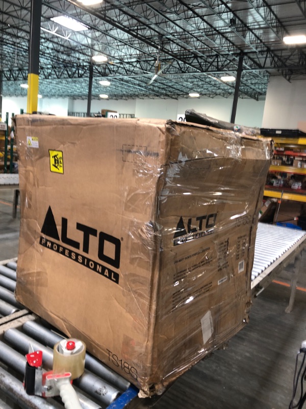 Photo 1 of ****turns on perfectly**** ALTO TS18S 2500W 18" Subwoofer, Powered PA Speaker with 6 Selectable DSP Modes, Easy Setup, 137 dB, 3" Voice Coil, Superior Bass